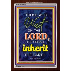 WAIT ON THE LORD   contemporary Christian Art Frame   (GWARK6519)   "25X33"