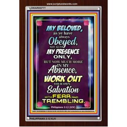 WORK OUT YOUR SALVATION   Christian Quote Frame   (GWARK6777)   "25X33"
