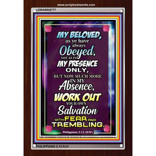 WORK OUT YOUR SALVATION   Christian Quote Frame   (GWARK6777)   