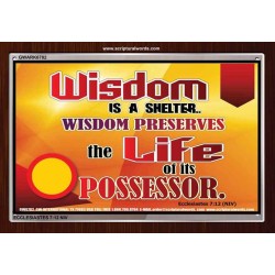 WISDOM   Framed Bible Verse   (GWARK6782)   "33X25"