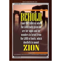 WE ARE FOR SIGNS AND WONDERS   Frame Bible Verse Online   (GWARK712)   "25X33"