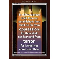 YOU SHALL BE FAR FROM OPPRESSION   Bible Verses Frame Online   (GWARK718)   
