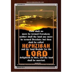 YOU SHALL NO MORE BE FORSAKEN   Bible Verses Frame for Home Online   (GWARK721)   