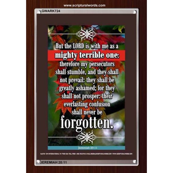 A MIGHTY TERRIBLE ONE   Bible Verse Frame for Home Online   (GWARK724)   