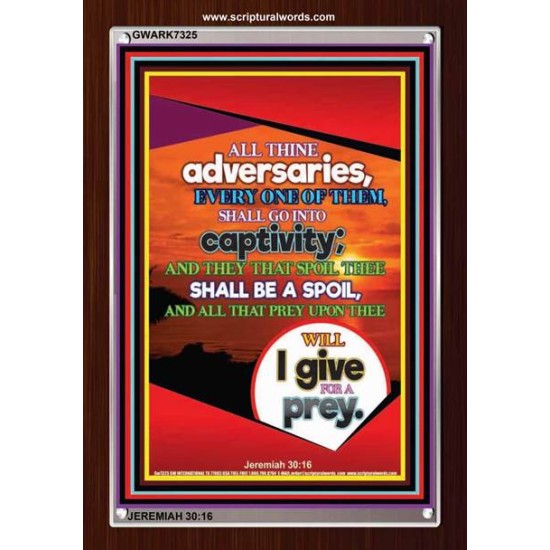 ALL THINE ADVERSARIES   Bible Verses to Encourage  frame   (GWARK7325)   