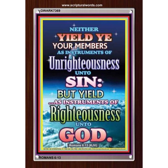 UNRIGHTEOUSNESS   Contemporary Christian Paintings Acrylic Glass frame   (GWARK7369)   