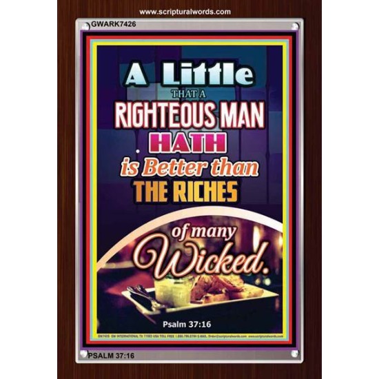 A RIGHTEOUS MAN   Bible Verses Framed for Home   (GWARK7426)   