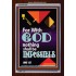 WITH GOD NOTHING SHALL BE IMPOSSIBLE   Frame Bible Verse   (GWARK7564)   "25X33"