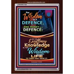 WISDOM A DEFENCE   Bible Verses Framed for Home   (GWARK7729)   "25X33"