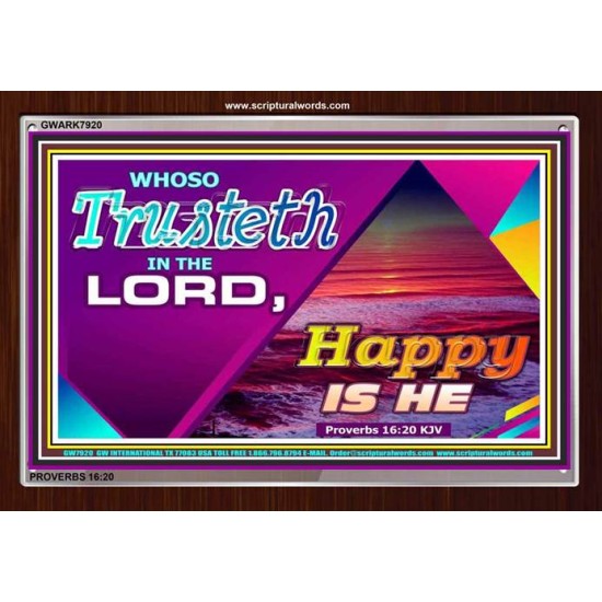 TRUST IN THE LORD   Framed Bedroom Wall Decoration   (GWARK7920)   