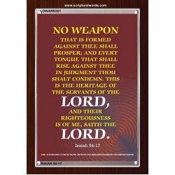 ABSOLUTE NO WEAPON    Christian Wall Art Poster   (GWARK801)   