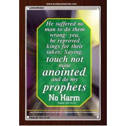 TOUCH NOT MINE ANOINTED   Bible Verse Wall Art Frame   (GWARK802)   "25X33"