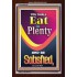 YOU SHALL EAT IN PLENTY   Inspirational Bible Verse Framed   (GWARK8030)   "25X33"