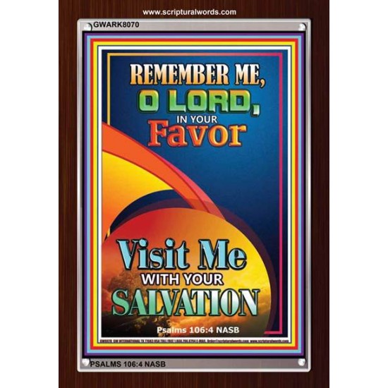 VIIST ME WITH YOUR SALVATION   Frame Scriptural Dcor   (GWARK8070)   