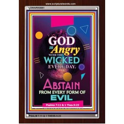 ANGRY WITH THE WICKED   Scripture Wooden Framed Signs   (GWARK8081)   