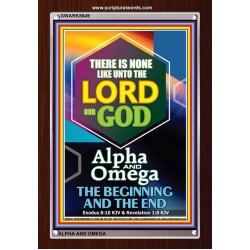 ALPHA AND OMEGA BEGINNING AND THE END   Framed Sitting Room Wall Decoration   (GWARK8649)   