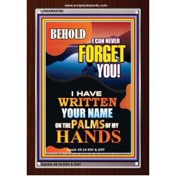 YOUR NAME WRITTEN  IN GODS PALMS   Bible Verse Frame for Home Online   (GWARK8708)   