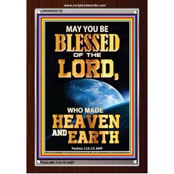 WHO MADE HEAVEN AND EARTH   Encouraging Bible Verses Framed   (GWARK8735)   "25X33"