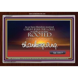 ABOUNDING THEREIN WITH THANKGIVING   Inspirational Bible Verse Framed   (GWARK877)   