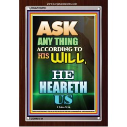 ASK ACCORDING TO HIS WILL   Acrylic Glass Framed Bible Verse   (GWARK8810)   