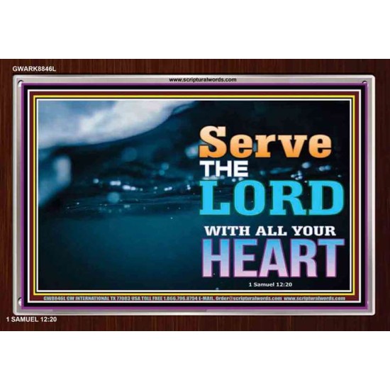 WITH ALL YOUR HEART   Framed Religious Wall Art    (GWARK8846L)   