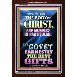 YE ARE THE BODY OF CHRIST   Bible Verses Framed Art   (GWARK8853)   "25X33"