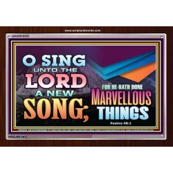 SING UNTO THE LORD   Bible Verses Wall Art Acrylic Glass Frame   (GWARK8893)   