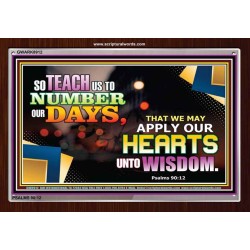 APPLY OUR HEARTS TO WISDOM   Acrylic Frame Picture   (GWARK8912)   