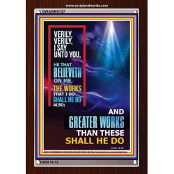 VERILY VERILY I SAY TO YOU   Frame Bible Verses Online   (GWARK9127)   "25X33"