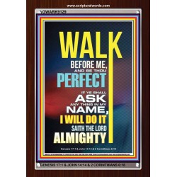 WALK BEFORE ME   Bible Verse Frames online   (GWARK9129)   "25X33"