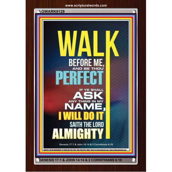 WALK BEFORE ME   Bible Verse Frames online   (GWARK9129)   