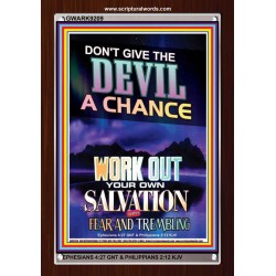 WORK OUT YOUR SALVATION   Bible Verses Wall Art Acrylic Glass Frame   (GWARK9209)   "25X33"