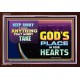 WHAT IS GOD'S PLACE IN YOUR HEART   Large Framed Scripture Wall Art   (GWARK9379)   