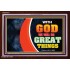 WITH GOD WE WILL DO GREAT THINGS   Large Framed Scriptural Wall Art   (GWARK9381)   "33X25"