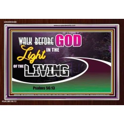 WALK BEFORE GOD IN THE LIGHT OF LIVING   Christian Artwork   (GWARK9450)   "33X25"