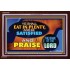 YE SHALL EAT IN PLENTY AND BE SATISFIED   Framed Religious Wall Art    (GWARK9486)   "33X25"