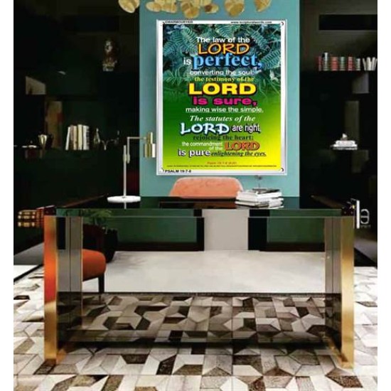 THE LAW OF THE LORD   Large Framed Scripture Wall Art   (GWARMOUR1925)   