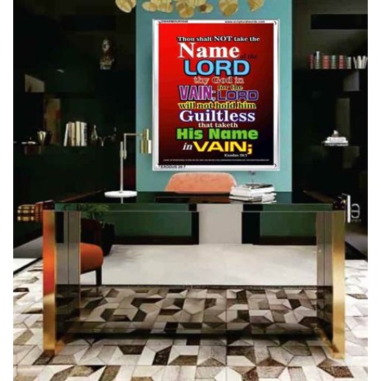 THE NAME OF THE LORD   Framed Scripture Art   (GWARMOUR3048)   