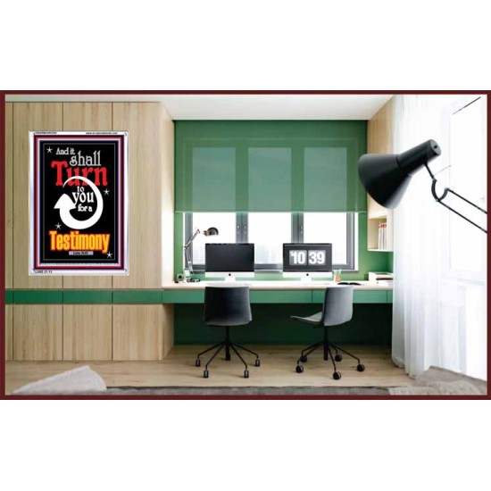 TURN TO YOU FOR A TESTIMONY   Framed Lobby Wall Decoration   (GWARMOUR3354)   