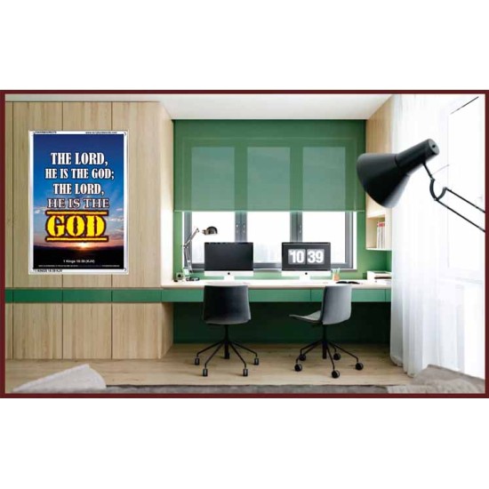 THE LORD HE IS THE GOD   Framed Restroom Wall Decoration   (GWARMOUR6378)   