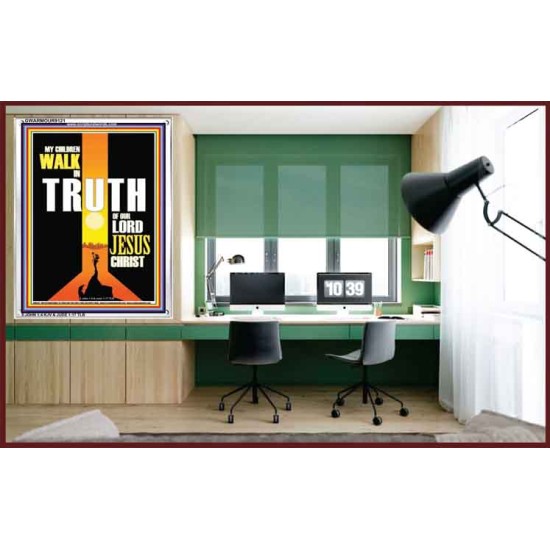 WALK IN THE TRUTH   Large Framed Scripture Wall Art   (GWARMOUR9121)   