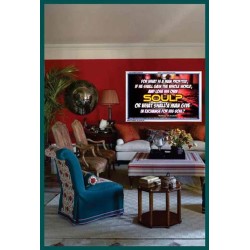 WHAT SHALL A MAN GIVE FOR HIS SOUL   Framed Guest Room Wall Decoration   (GWARMOUR6584)   "18X12"