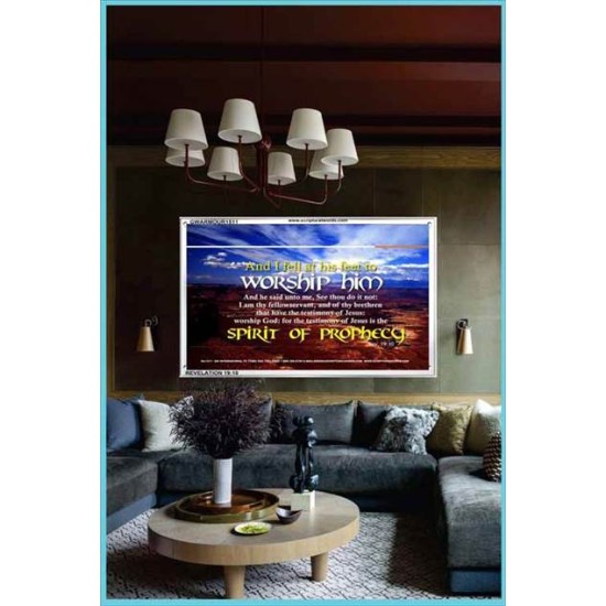 WORSHIP HIM   Custom Framed Bible Verse   (GWARMOUR1511)   