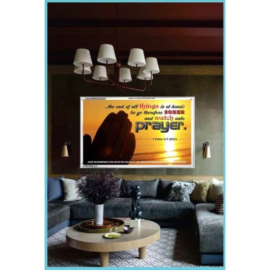 WATCH AND PRAY   Christian Wall Art Poster   (GWARMOUR3887)   