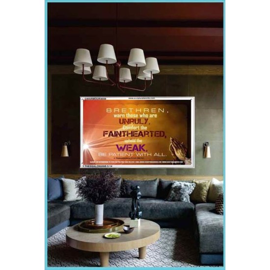 UPHOLD THE WEAK   Inspirational Wall Art Frame   (GWARMOUR4008)   