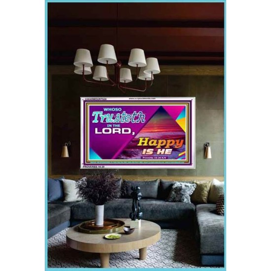 TRUST IN THE LORD   Framed Bedroom Wall Decoration   (GWARMOUR7920)   