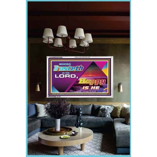 TRUST IN THE LORD   Framed Children Room Wall Decoration   (GWARMOUR7920b)   