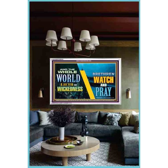 WATCH AND PRAY BRETHREN   Framed Interior Wall Decoration   (GWARMOUR9516)   