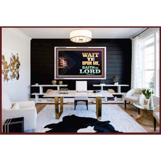 WAIT UPON THE LORD   Bible Scriptures on Forgiveness Acrylic Glass Frame   (GWARMOUR8936)   