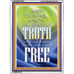 THE TRUTH SHALL MAKE YOU FREE   Scriptural Wall Art   (GWARMOUR049)   
